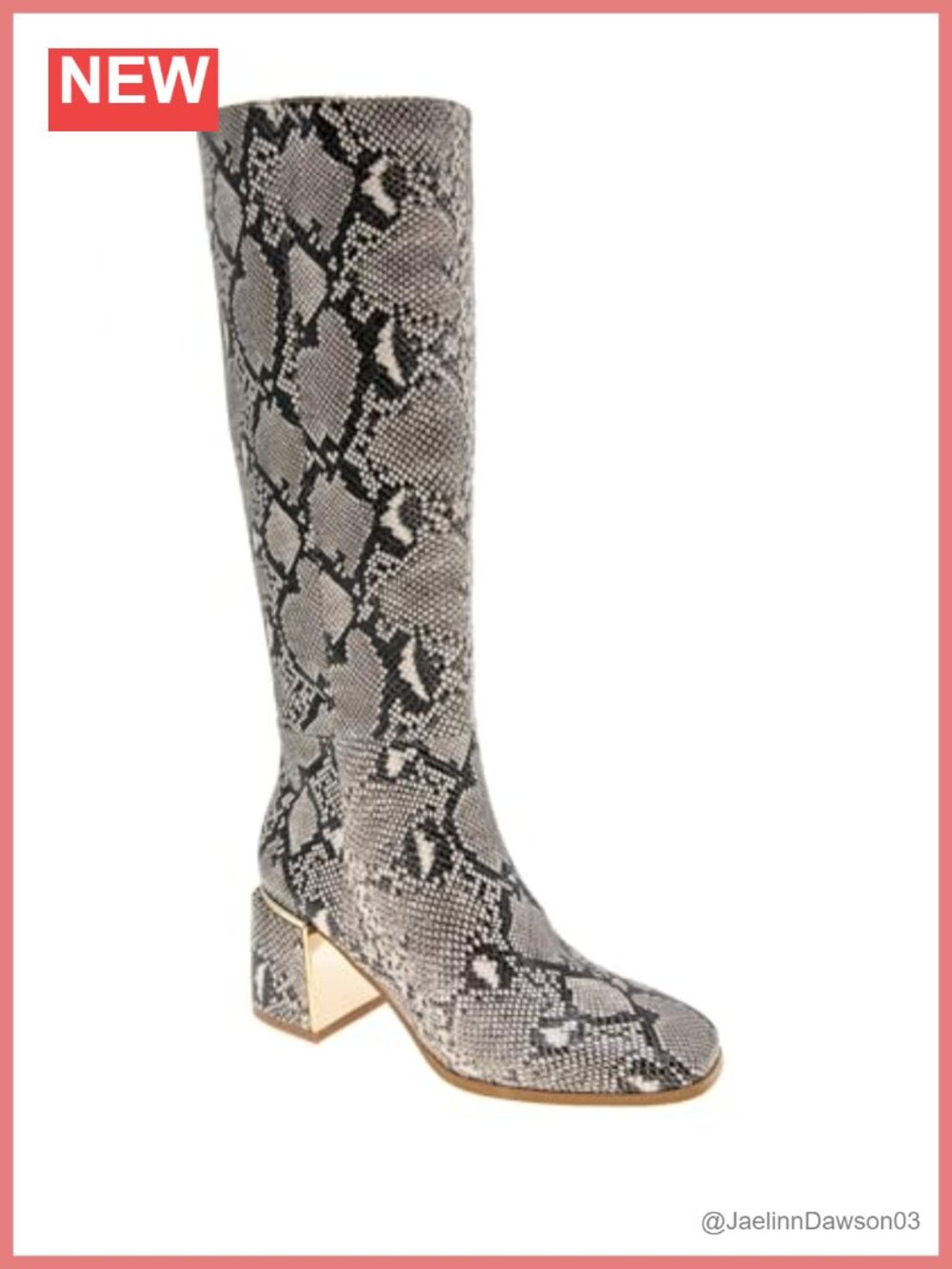 Faux Leather Mid-Calf Equestrian Boots with Memory Foam